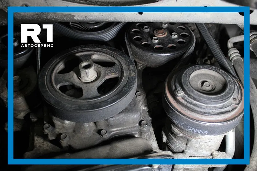Замена ролика приводного ремня